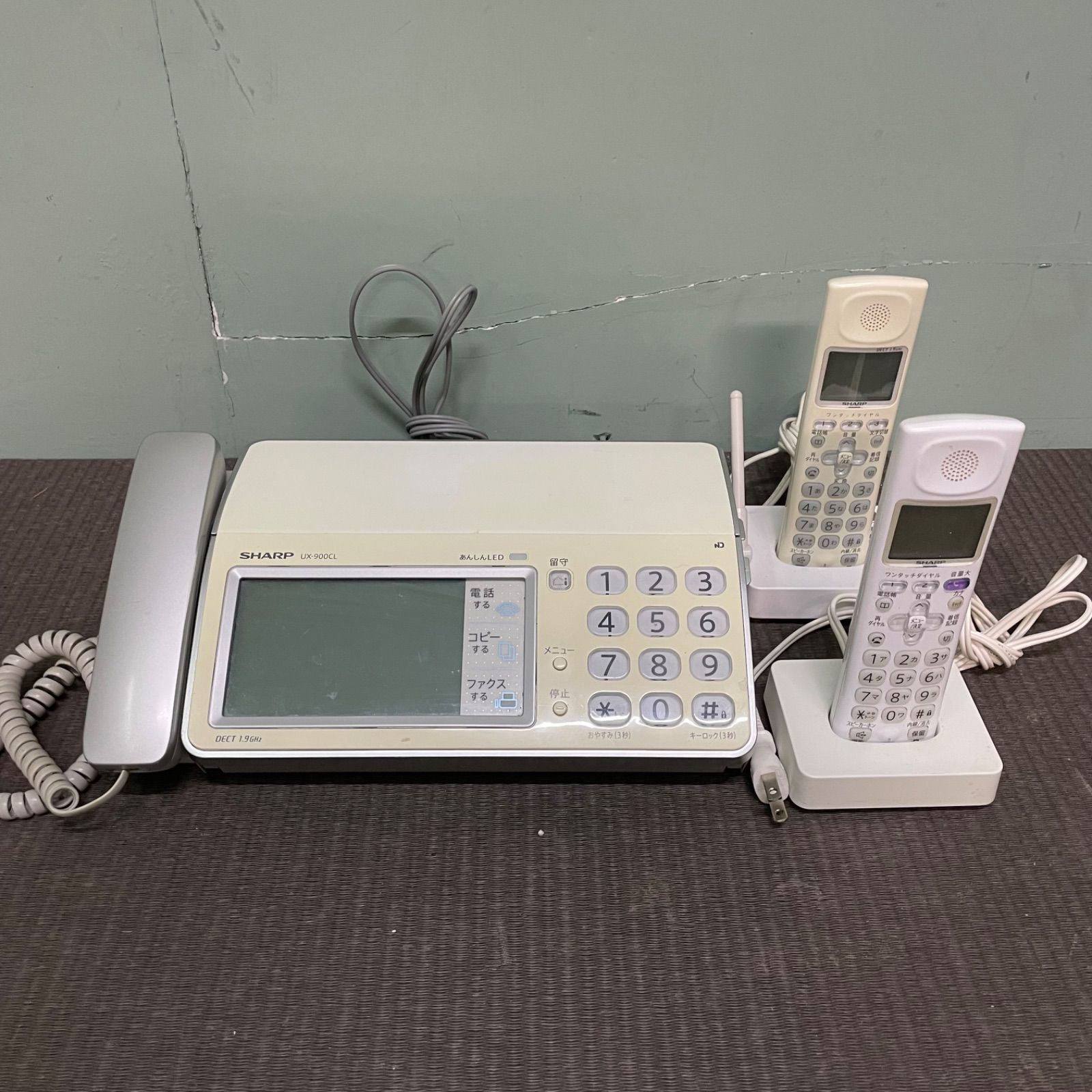 ♭ SHARP UX-900CL 電話機 子機付き FAX シャープ - メルカリ