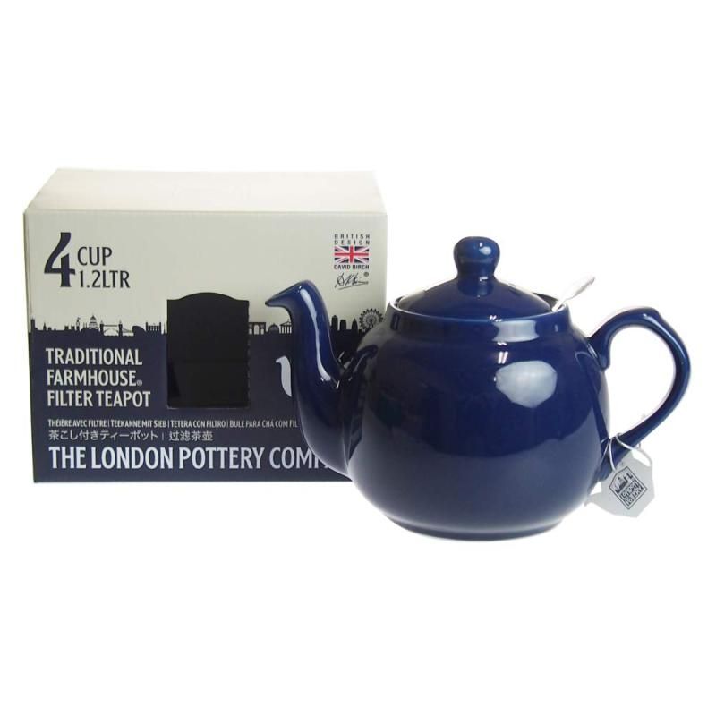 ロンドンポタリー London Pottery ファームハウス ティーポット コバルトブルー 4cup