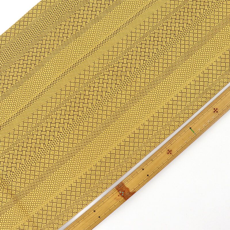 名古屋帯 正絹 八寸帯 全通柄 芥子ベージュ 博多織風 長さ396cm 幅31cm 和装 普段使い おしゃれ着向き 着物 仕立て上がり