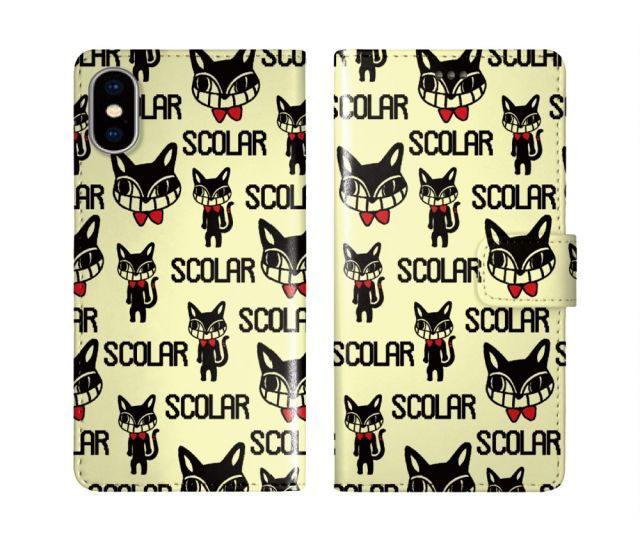 [iPhone14] iPhone16 ケース スカラー スマホケース 手帳型 iPhone16 Pro ケース アイフォン16 15 14 13 12 11 スマホカバー 全機種対応 手帳 ScoLar ネコ にゃんこ リボン ネコ柄 ダイアリー かわいい