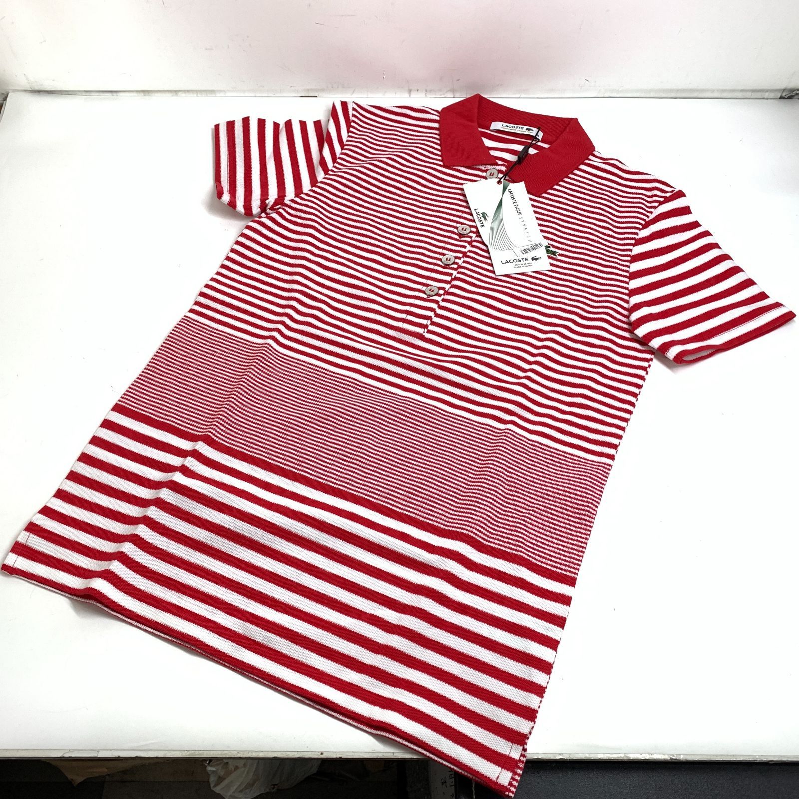 f001 H 未使用 タグ付き Lacoste ラコステ ポロシャツ サイズ :M
