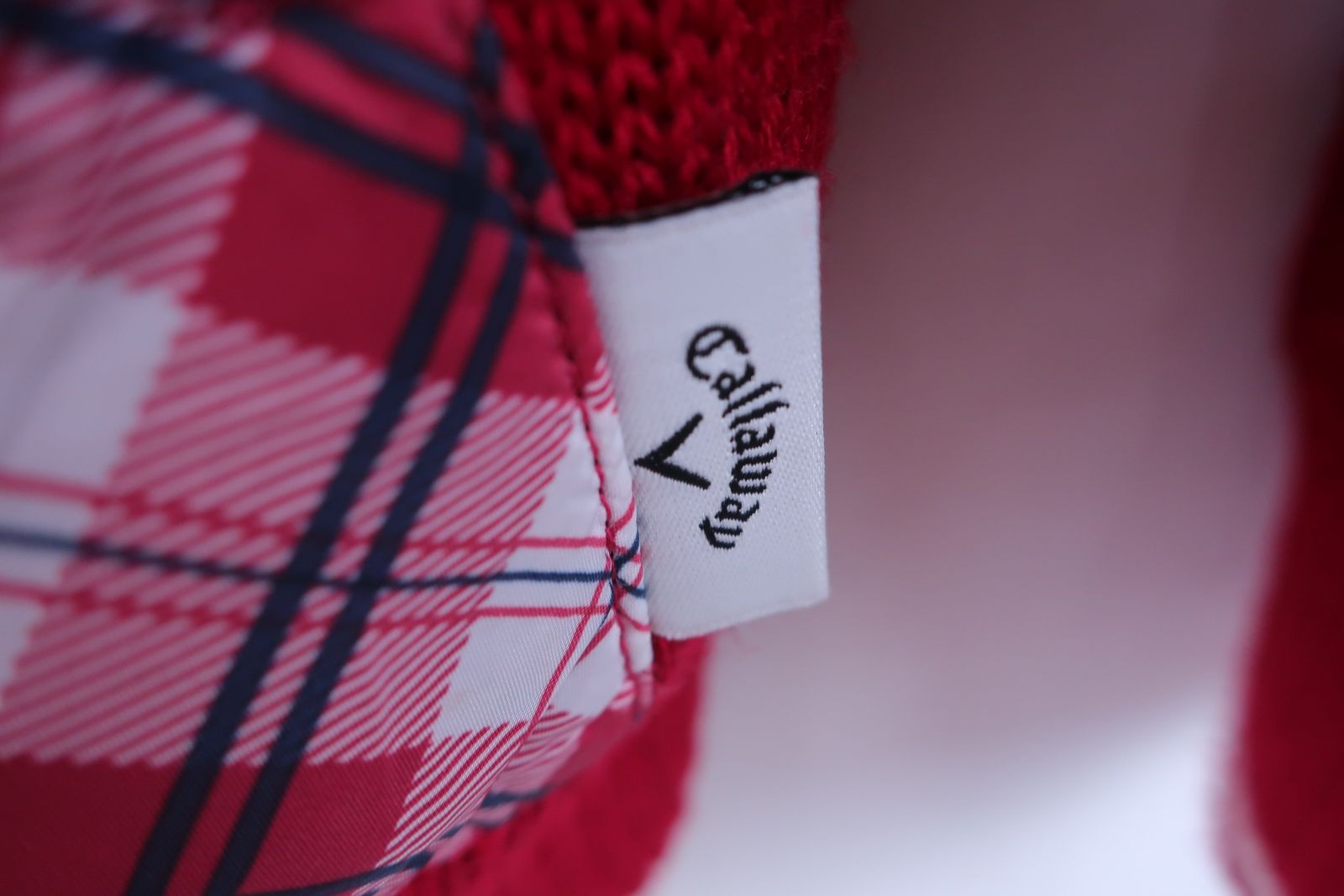 Callaway(キャロウェイ) フルジップニットブルゾン 赤チェック