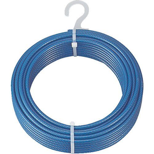 新品 TRUSCO(トラスコ) メッキ付ワイヤロープ PVC被覆タイプ &Phi;2(3)mm&times;50m CWP-2S50