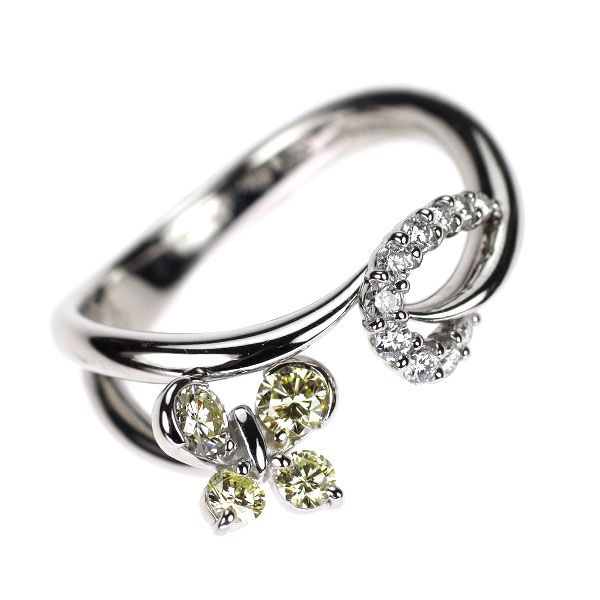 小寺智子 Pt900 ダイヤモンド リング 0.43ct 蝶 - メルカリ
