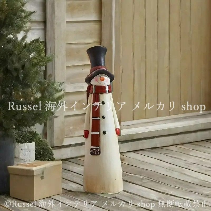 ガーデンオブジェ 雪だるま クリスマス 樹脂 冬 ゆきだるま かわいい