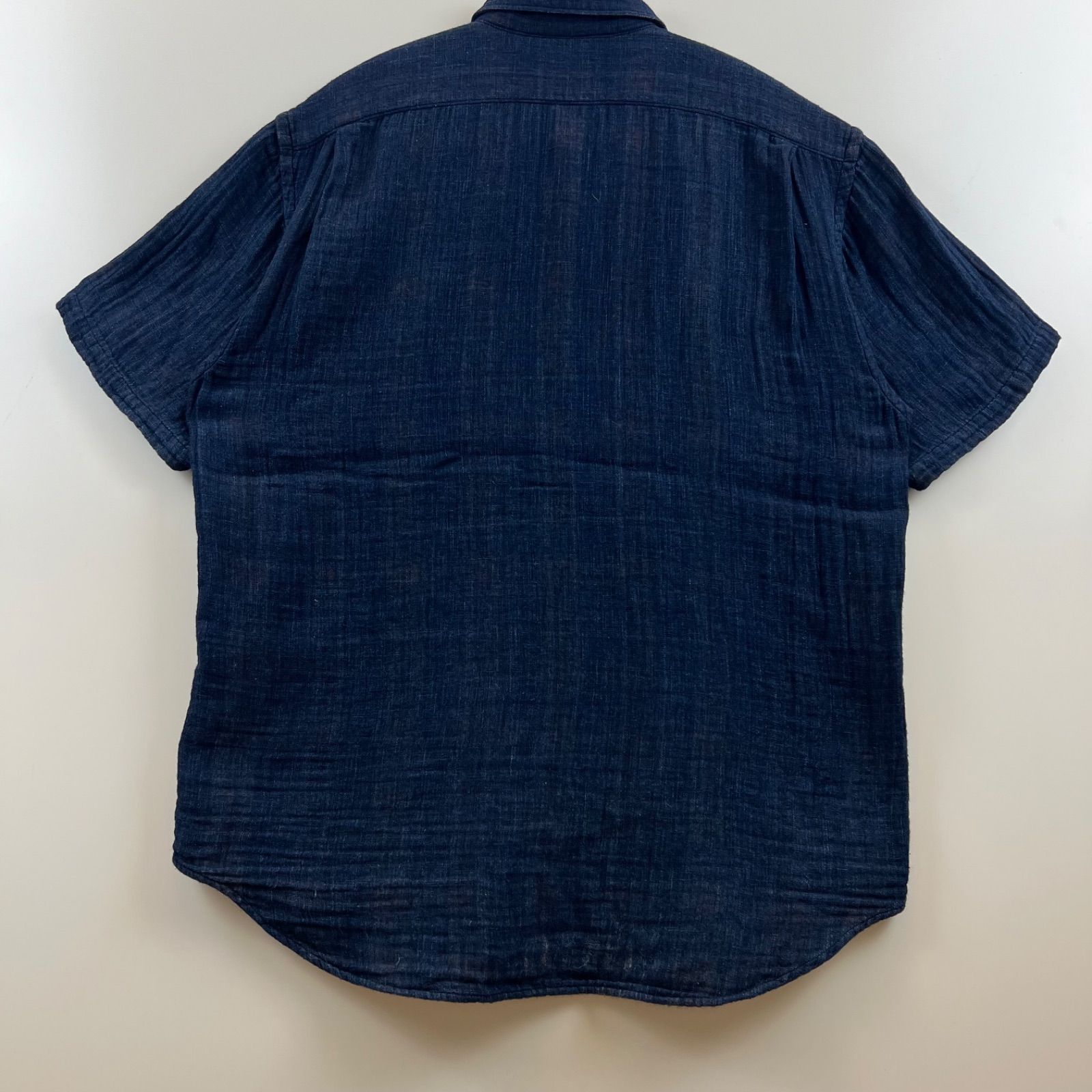 R by 45RPM JAPAN indigo S/S shirts 3 XL アールピーエム 藍染