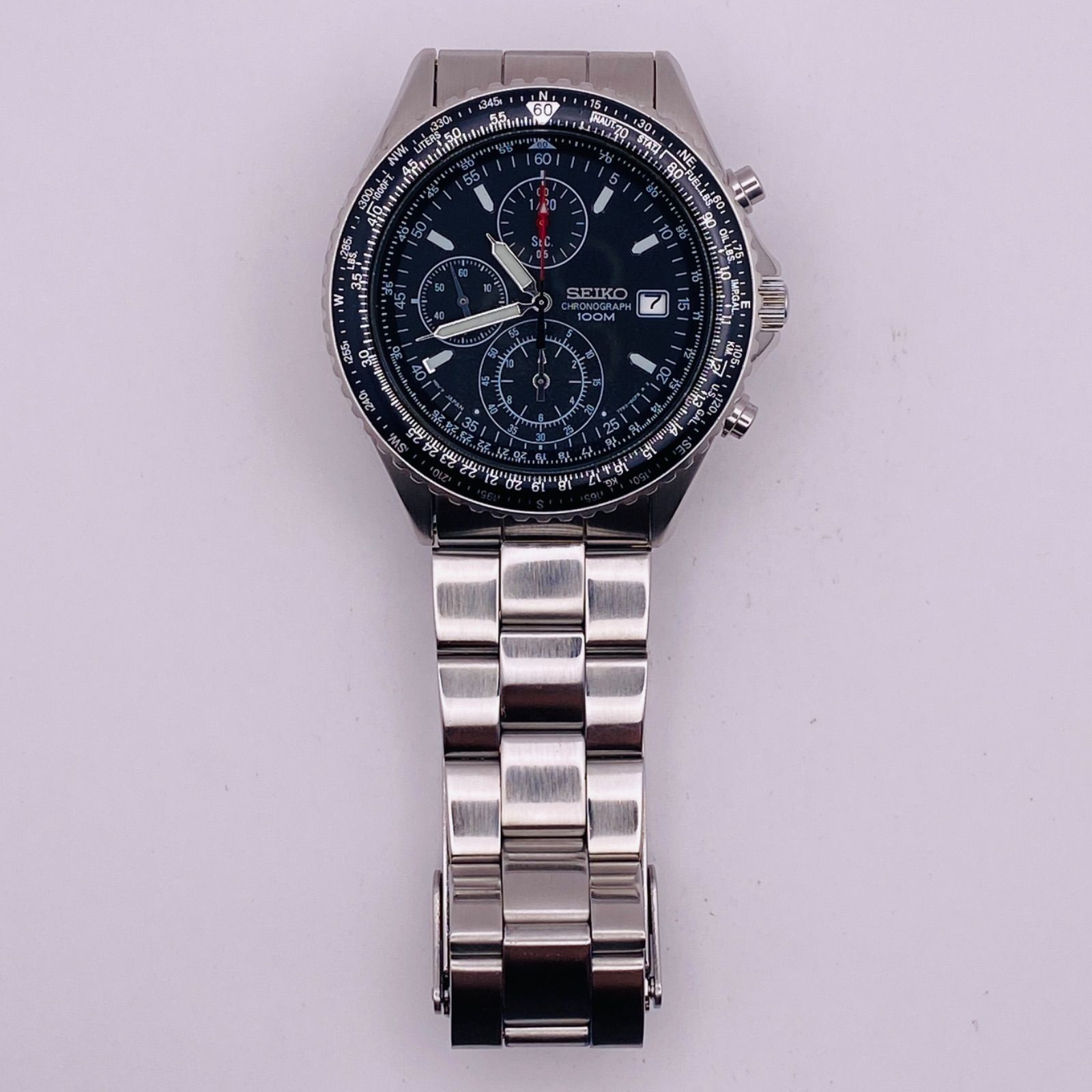 T167）稼動品 SEIKO セイコー フライトマスター パイロット クロノ