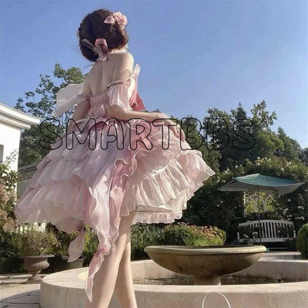 ロリータスカート　ピンク　ロリィタ　スィート　甘ロリ　お茶会　デート　入学式　卒業式　イベント 送料無料，格安】 ロリータスカート ピンク ロリィタ スィート 甘ロリ