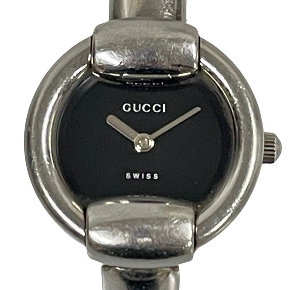 GUCCI グッチ 1400L バングルウォッチ　黒 ブラック GUCCI グッチ 腕時計 バングルウォッチ 1400L ステンレス