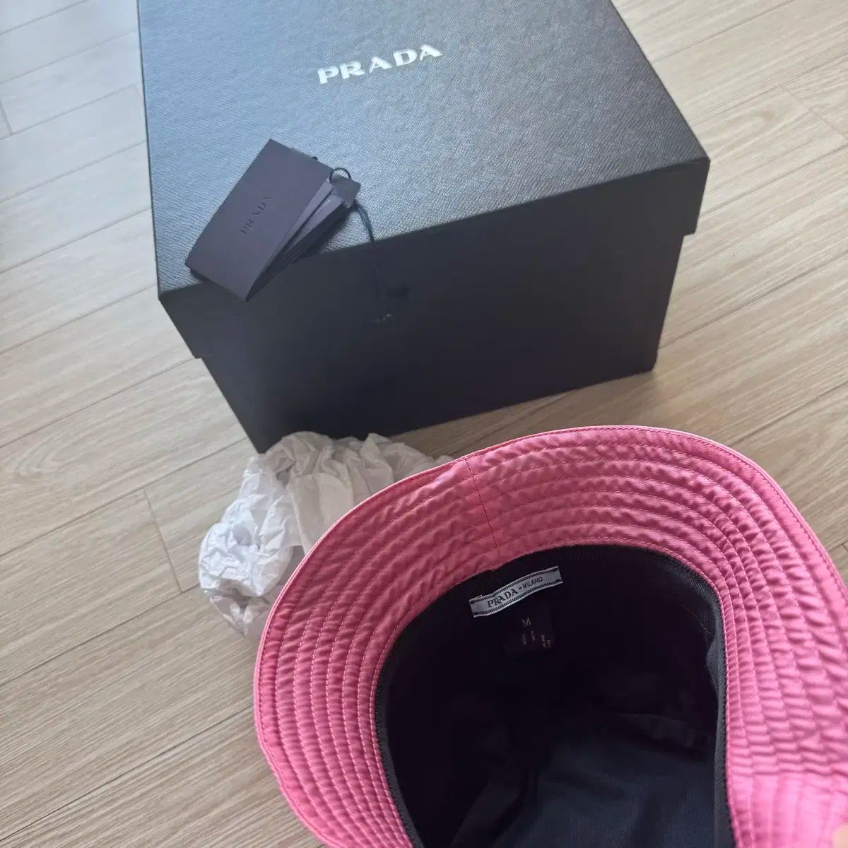 2021aw】PRADA プラダ テリークロス ピンク バケットハットサイズS