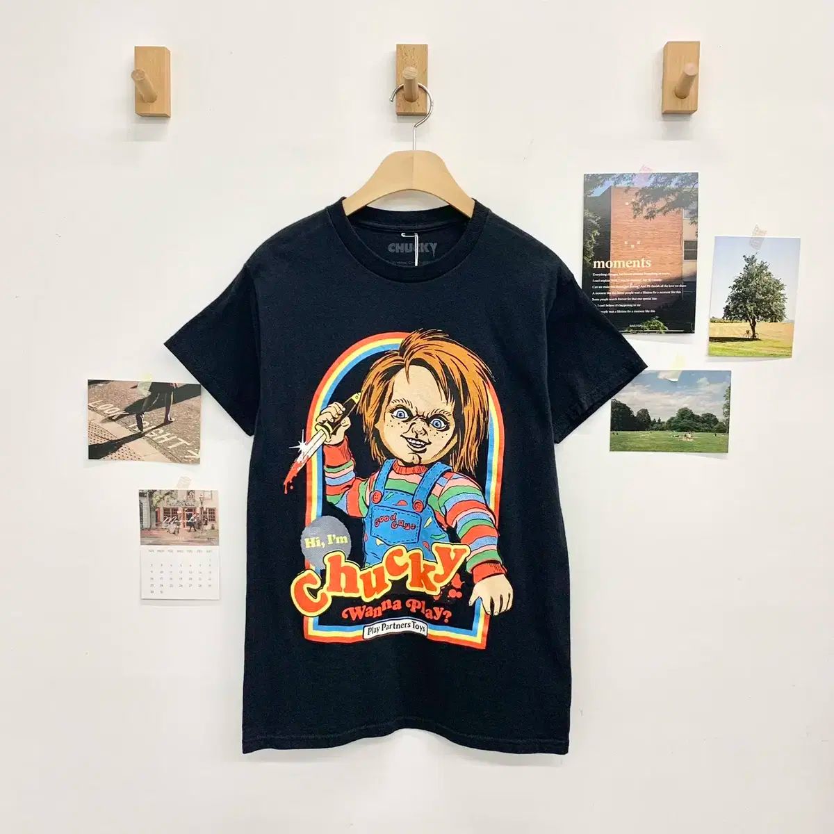S ) CHUCKY チャッキー 半袖 Tシャツ チャッキー服柄