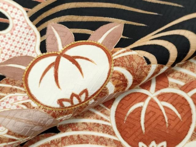 平和屋着物○十日町老舗ブランド 吉澤友禅 吾妻徳穂 訪問着 駒刺繍