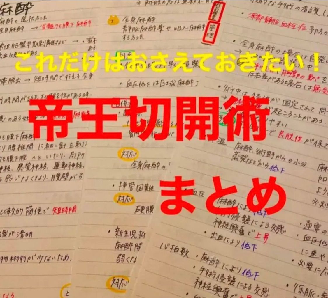 ☆ 看護師 看護学生 助産師 助産学生 ☆ 帝王切開術 まとめノート