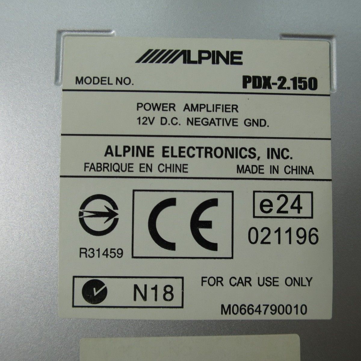 送料無料] キレイ☆ALPINE 2ch デジタル パワー アンプ PDX