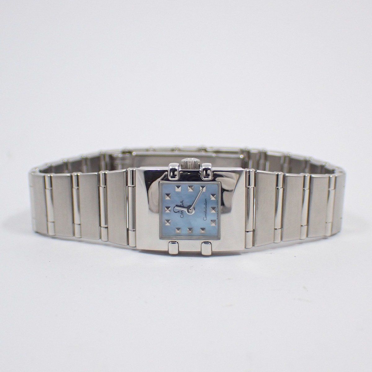 オメガ コンステレーション カレ クアドラ クォーツ レディース 腕時計 ブルーシェル文字盤 純正SSベルト 1531.74 いおき質店