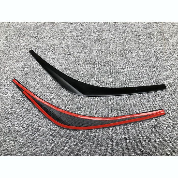 トヨタ カローラ 2019- 対応 大灯用 ヘッドライト アイブロー カーボン調 樹脂製 マットブラック ドレスアップパーツ FFCRYSTALESIA_COM