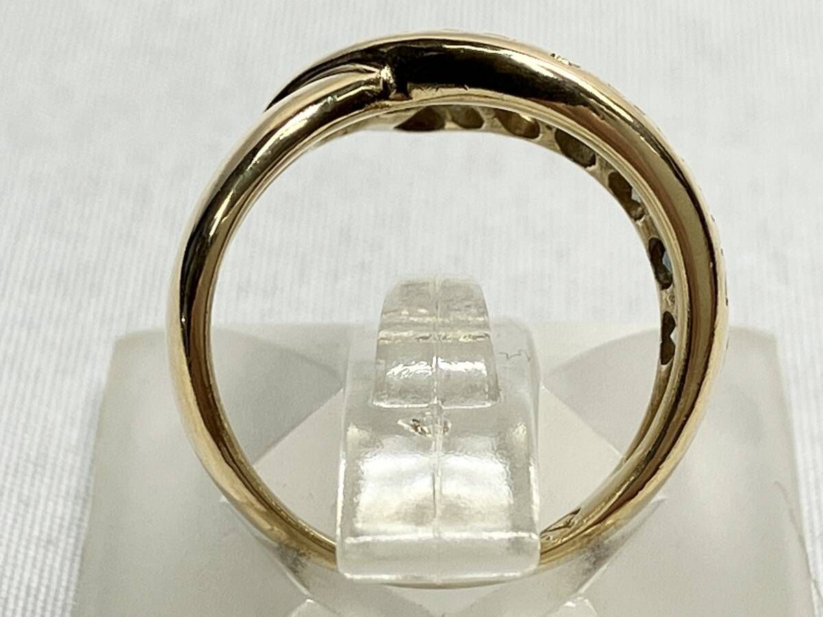 ピンキー&ダイアン PINKY＆DIANNE K18 リング 3号 3.6g 幅0.25~1.30cm 