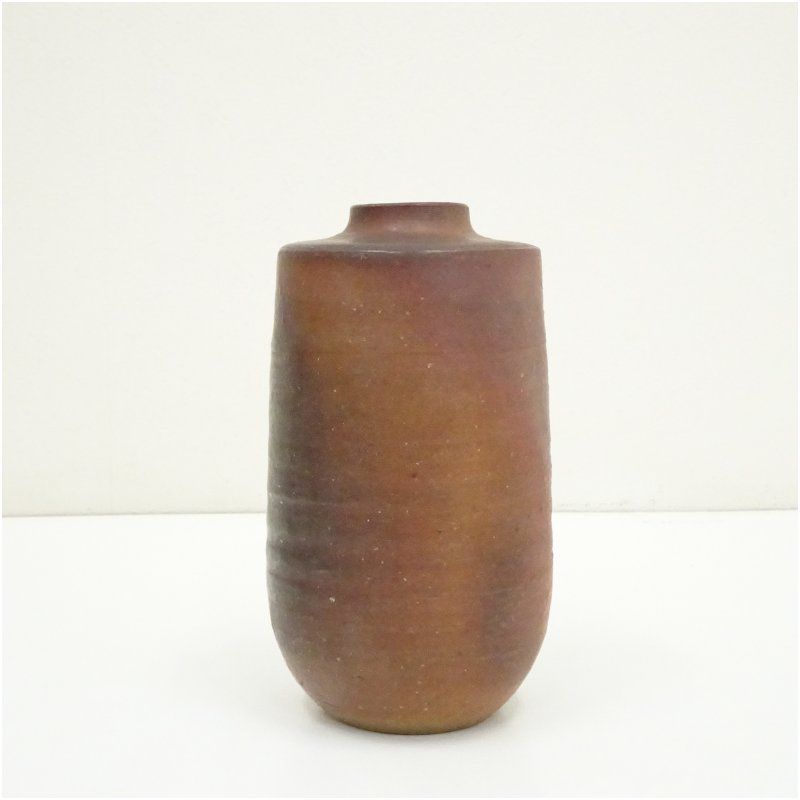 備前焼　山本出　花入　花瓶　花器　　　華道　茶道　和室 備前焼 山本出造 花入（共箱） 花入れ 茶道 茶道具 花瓶 花器