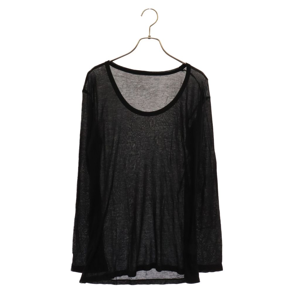 CHROME HEARTS (クロムハーツ) レーヨン 長袖Tシャツ カットソー ブラック