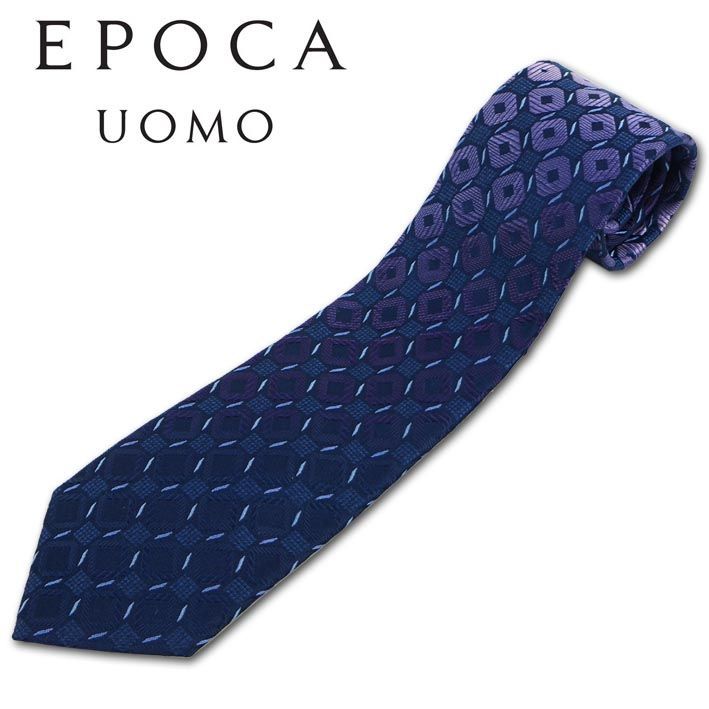 2021激安通販 エポカウォモ EPOCA UOMO シルク 幾何学柄 ネクタイ