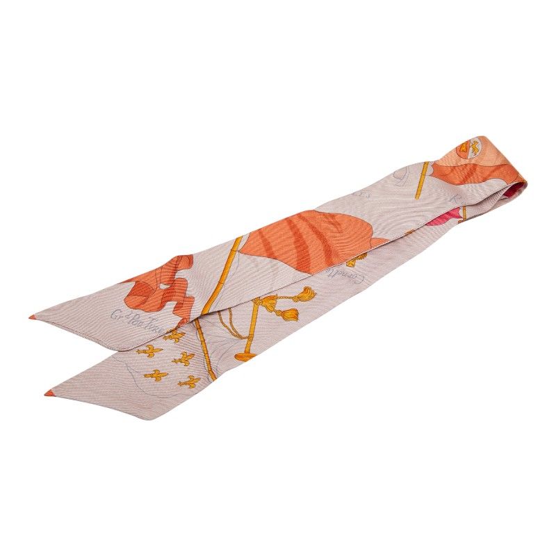 エルメス ツイリー 旗 ピンク マルチ シルク レディース HERMES 1-0231521