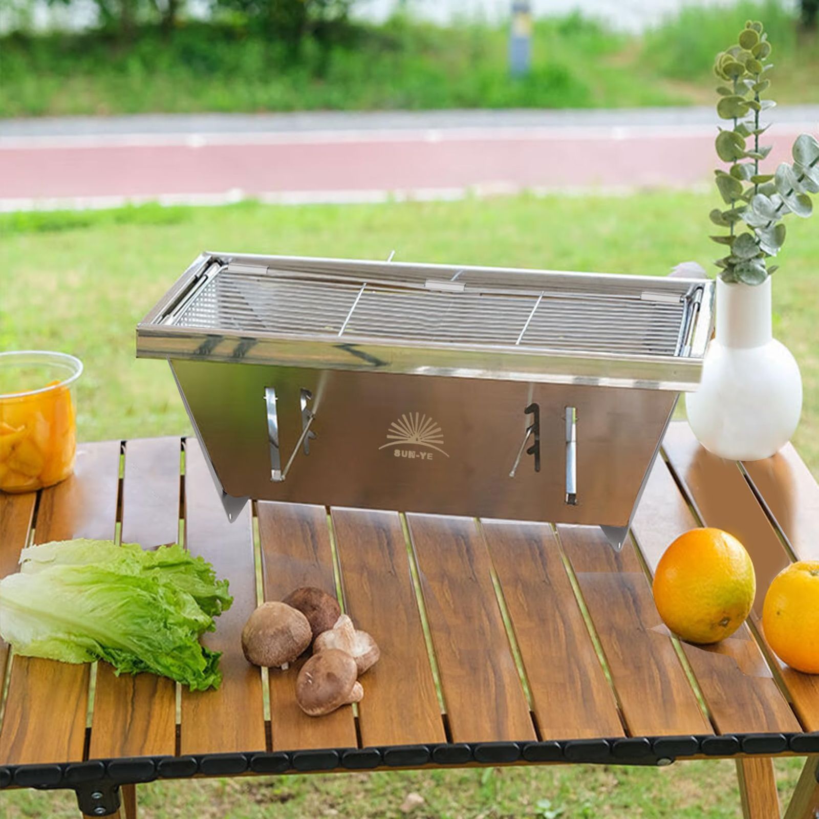 バーベキューグリル 家庭用肥厚バーベキューラック屋外バーベキュー