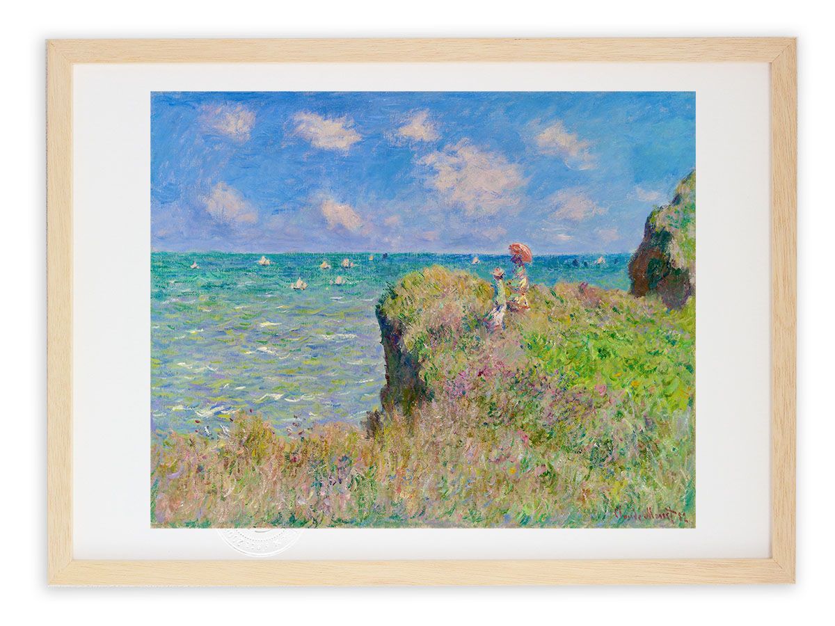 プールヴィルの断崖 1882/モネ/ポスター プールヴィルの断崖 1882/モネ