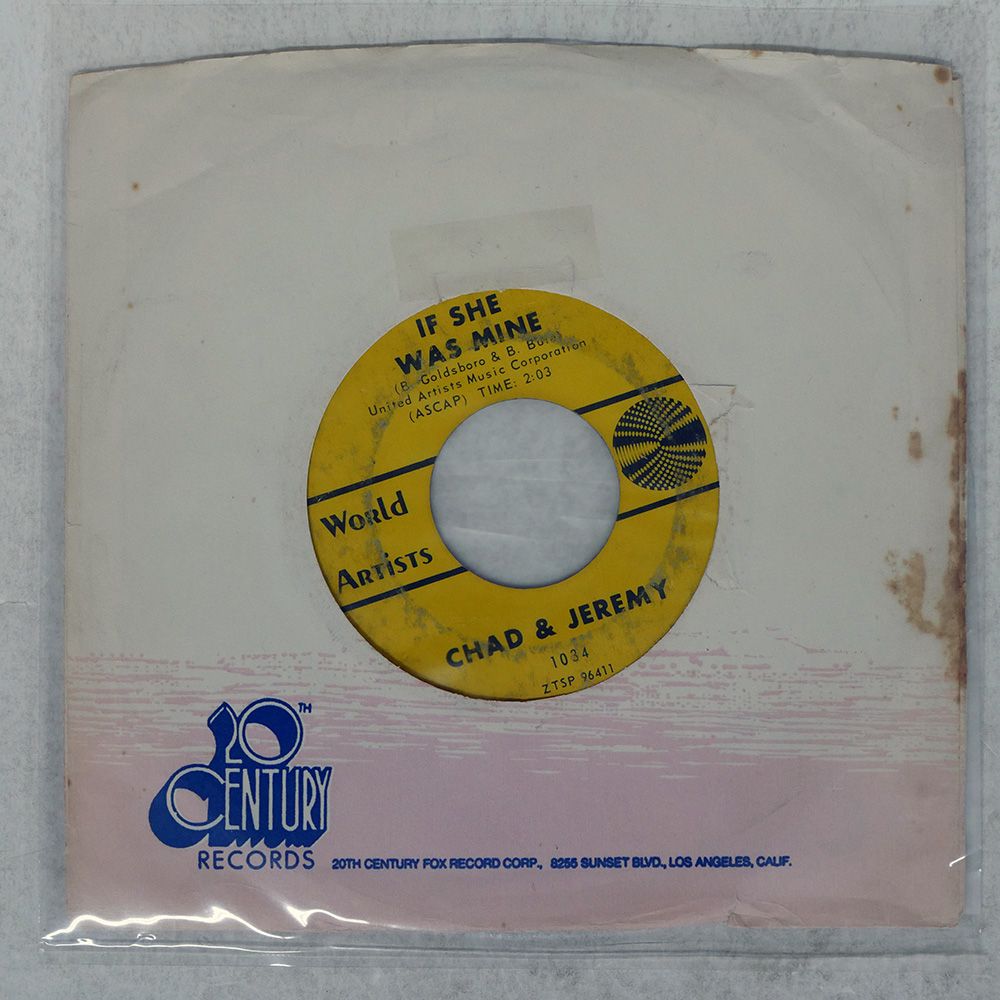 USorg盤　チャド&ジェレミー　THE ARC ジャンク,米 US盤 CHAD & JEREMY/WILLOW WEEP FOR ME / IF SHE