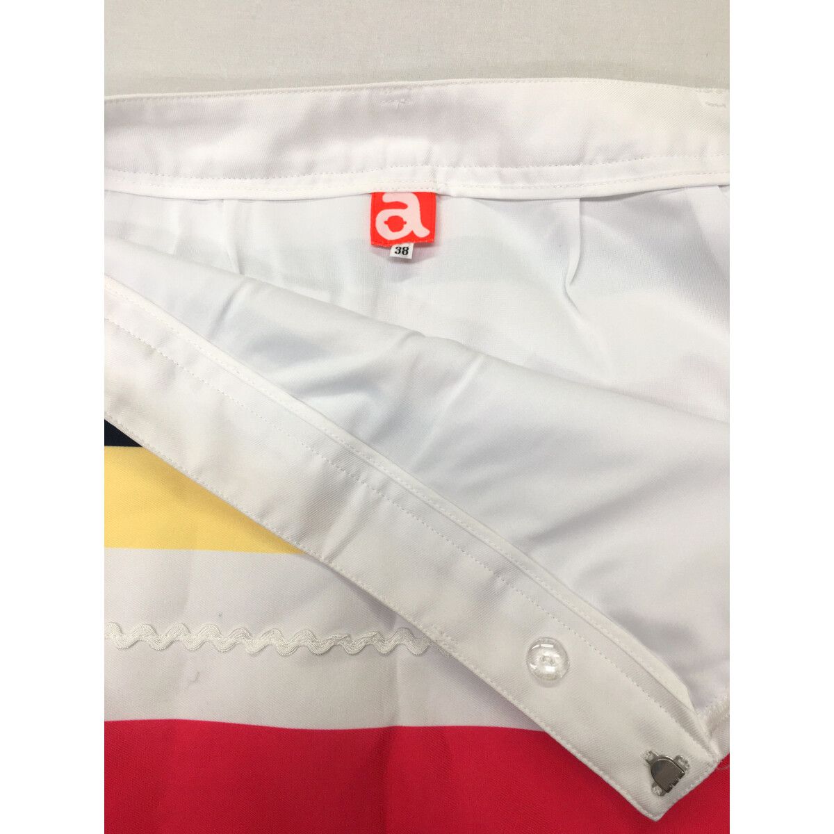 archivio - coco 中古 アルチビオ archivio レディース スカート 38(M) 白×ピンク×黄色 裏地付き 中古 レディース アルチビオ archivio スカート 38(M) 白×ピンク