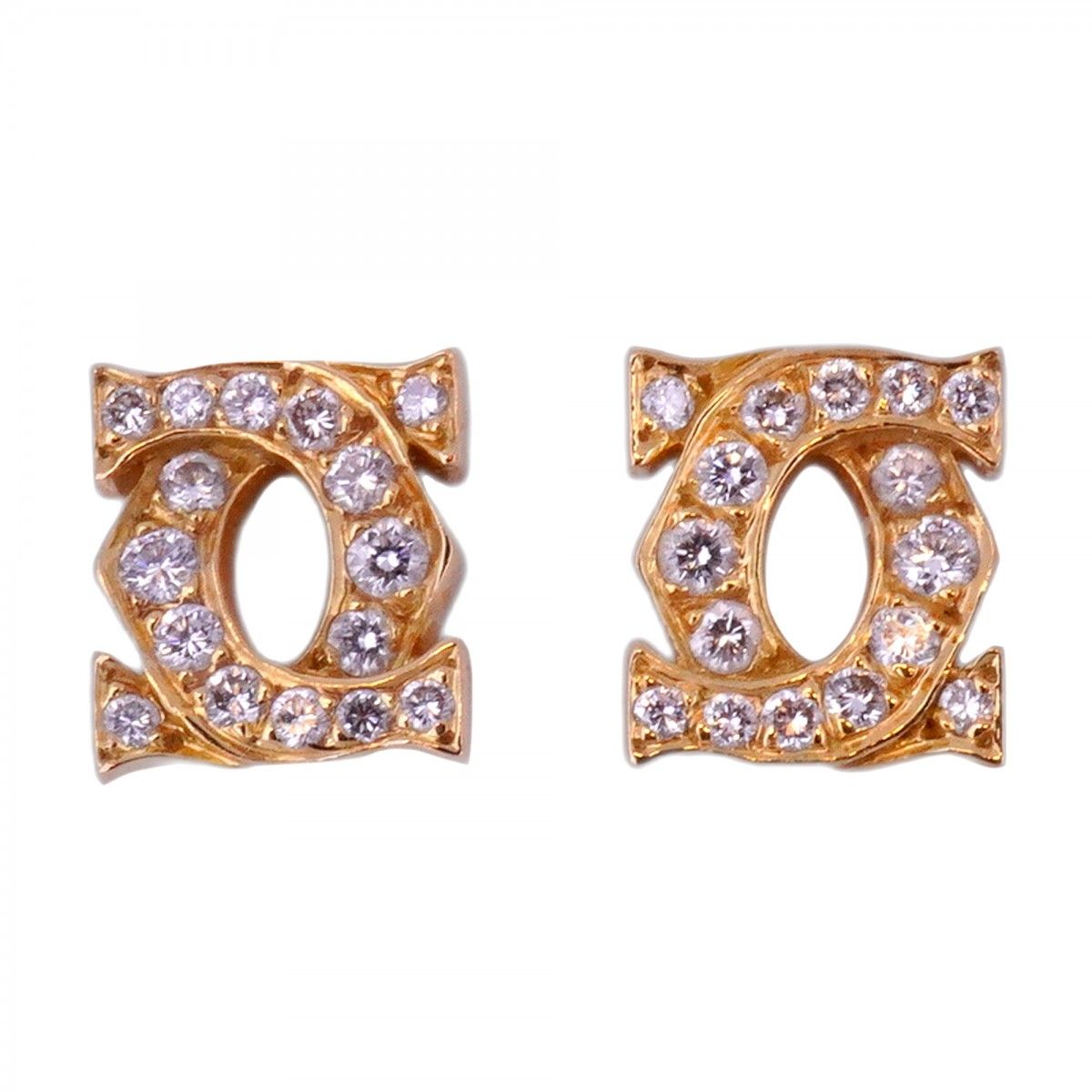 5jdb1113】カルティエ ピアス アントルラセ K18YG イエローゴールド  