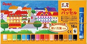 ♥･未開封品 ぺんてる クレヨン パス パッセル GHPAR-16 16色 ゴム掛け sdt40b8