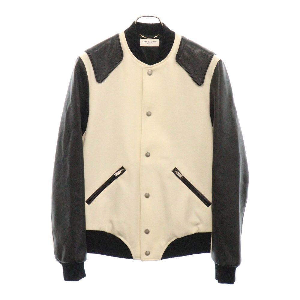 SAINT LAURENT PARIS (サンローランパリ) バックHEAVENデザインブルゾンジャケット レディース 507556 Y158S ホワイト/ブラック