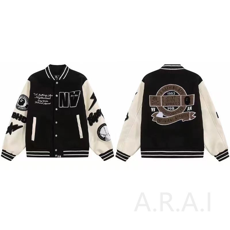 新品未使用 BAPE JACKET スタジャン A BATHING APE アベイシングエイプ 