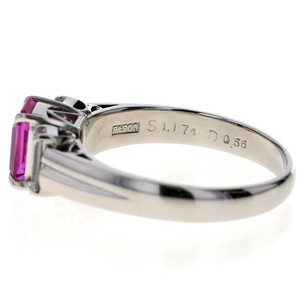 Pt900 プラチナ リング ピンクサファイア 1.174ct ダイヤモンド