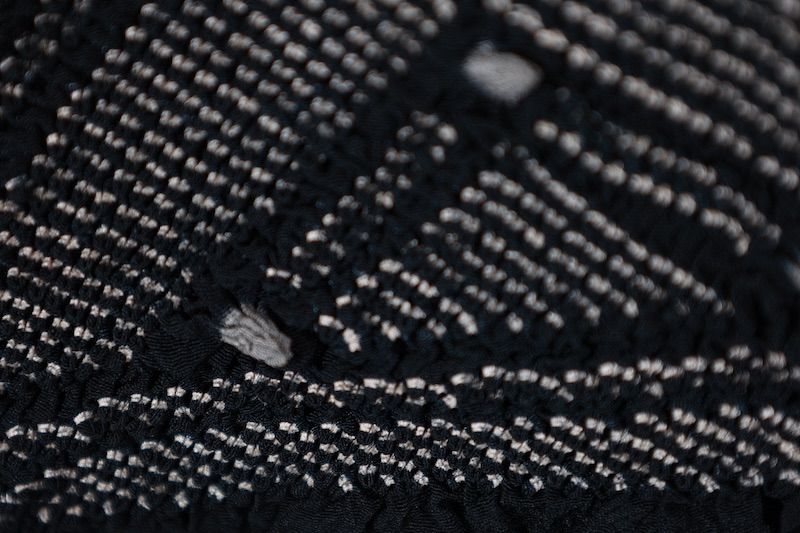 浴衣男兵児帯 端絞り 鹿子 帽子 幾何学模様 紺 A279 - メルカリ 