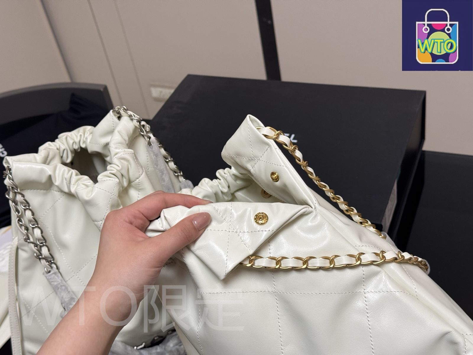 【収納力◎】CHANEL ショッピングバッグトート 今日特価】Chanel Tote Shopping Bag チャネル トート