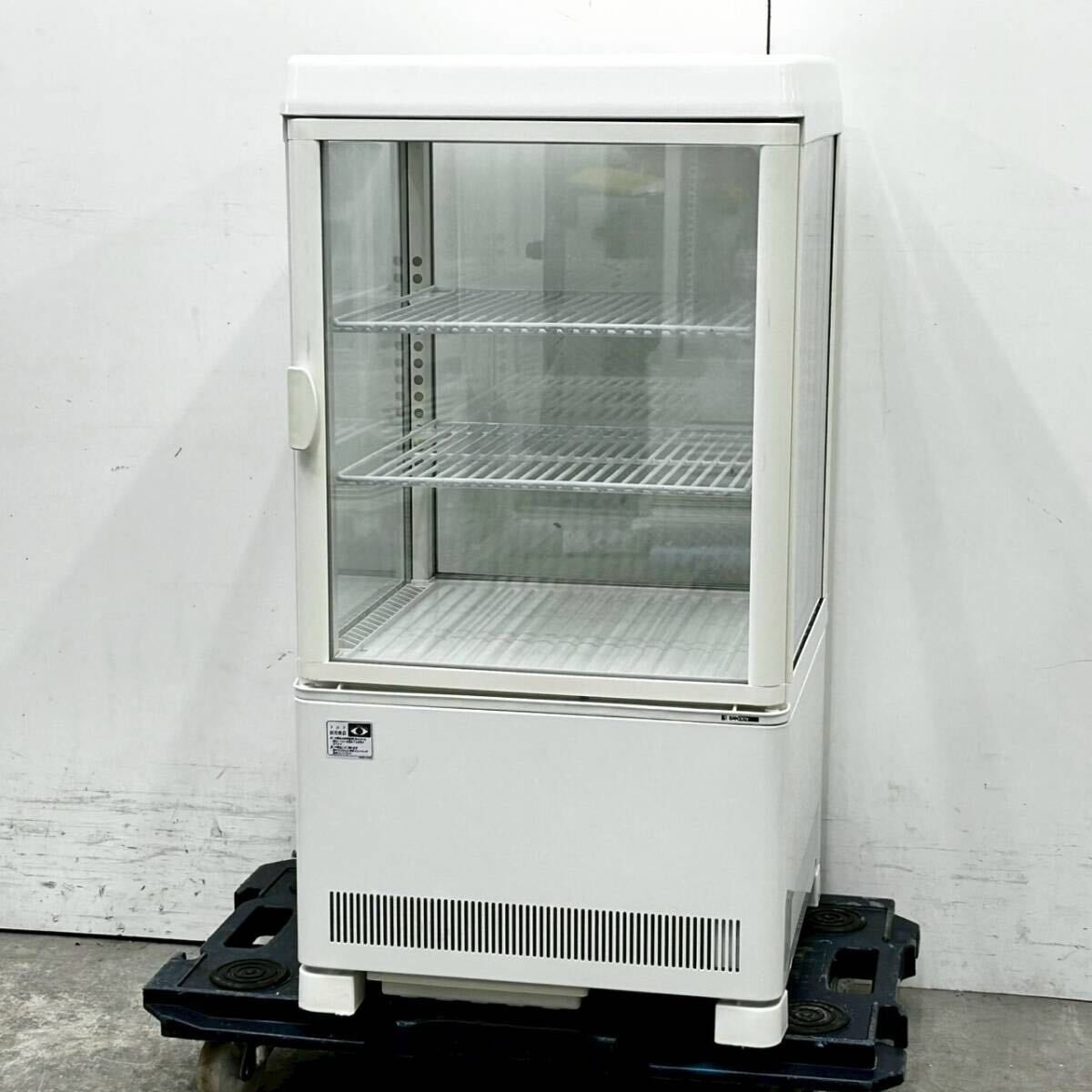 サンデンガラスショーケースAG-54XE 送料込み サンデン 4面ガラス冷蔵ショーケース AG-54XE 前後扉 54L W429