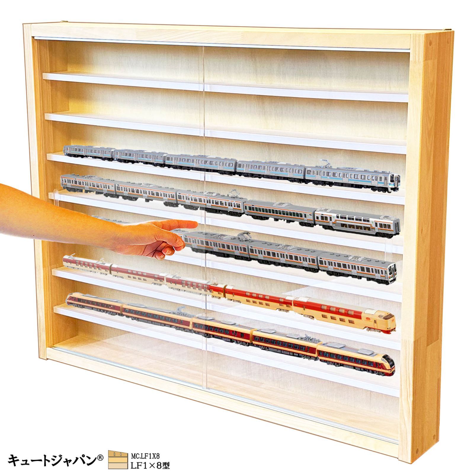 値下げ★コレクション Ｎゲージケース ラック シェルフ 収納 棚 アクリル障子付 Nゲージ コレクション ケース ディスプレイ ラック シェルフ 収納 棚