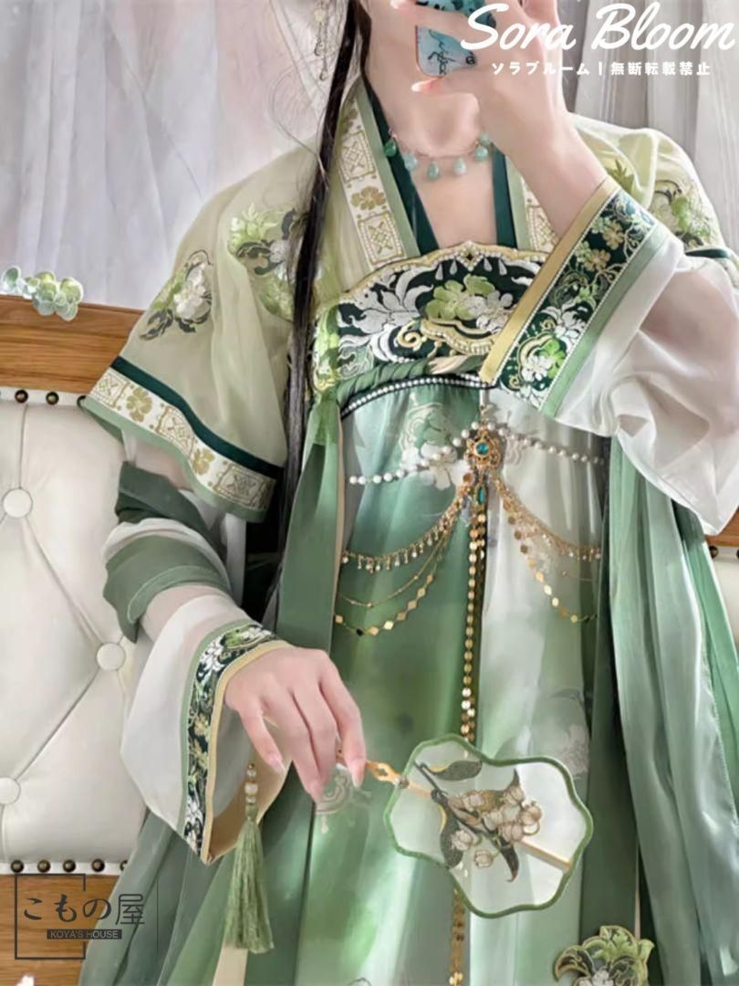 ♥ 漢服 コスプレ ワンピース 唐装 仙女服 中華風 衣装 刺繍 民族風 制服 女装 舞台衣装 学園祭