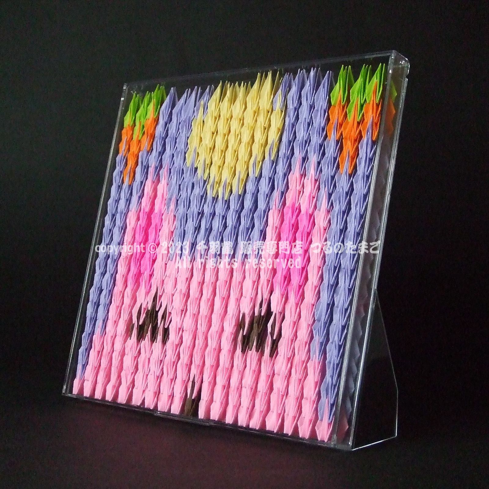 和柄❤お月見うさぎ♡ ̖́-蓄光じゃれ猫さん❤リバーシブル扇❤折鶴パーツセット 和柄❤お月見うさぎ♡ ̖́-蓄光じゃれ猫さん❤リバーシブル扇