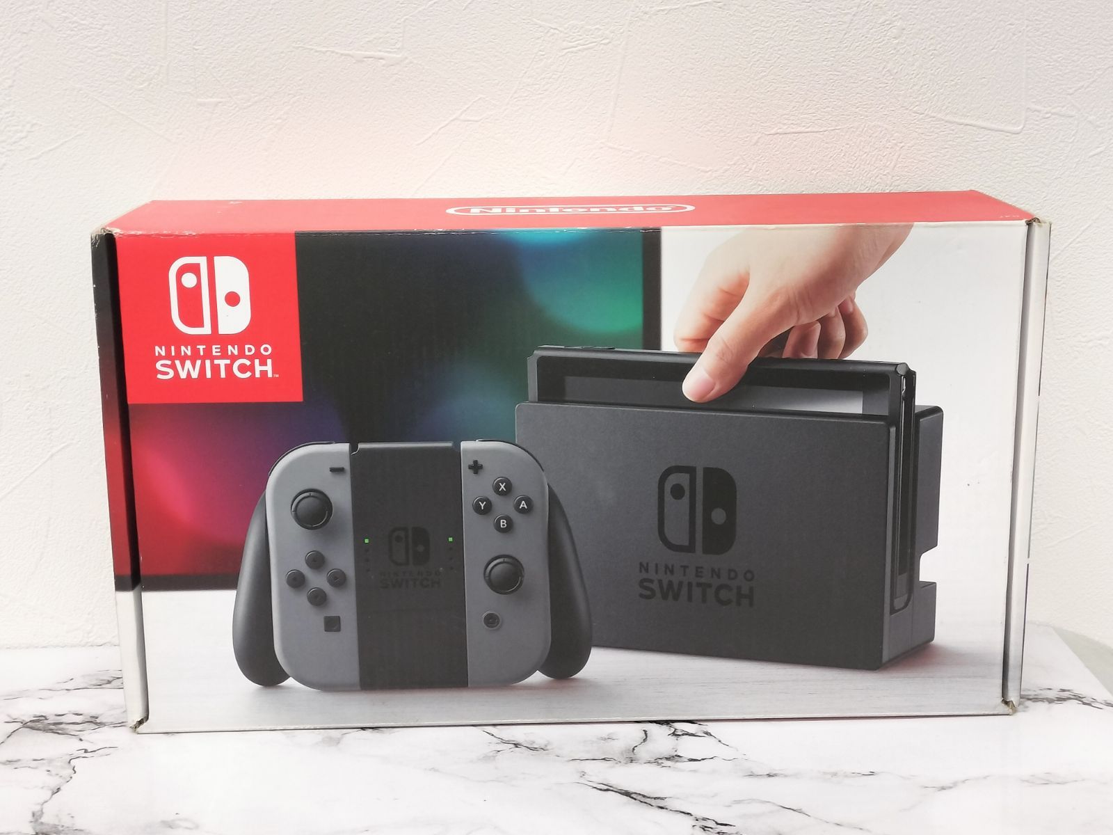 Nintendo Switch ネオンブルー/レッド joy-con グリップ付き