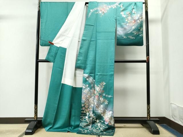 平和屋着物○訪問着 辻が花 暈し染め 金銀彩 正絹 逸品 CAAU1784yc