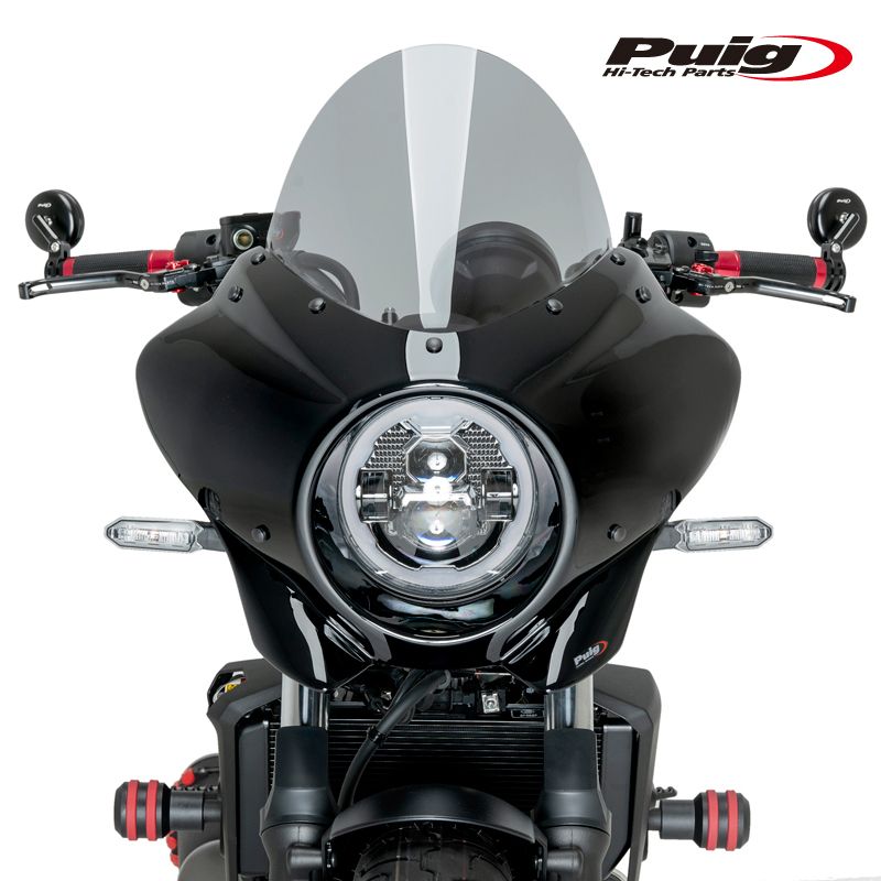 Puig 21946H SEMIFARINGS MIRAGE TOURING [GLOSS BLACK/SMOKE