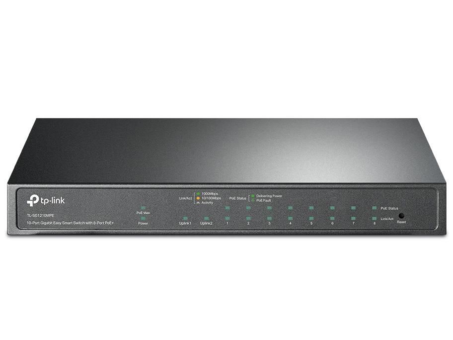 【新品・2営業日で発送】10-Port GbE Desktop Switch(8x PoE+／1xCombo SFP／RJ45)(TL-SG1210MPE(UN))