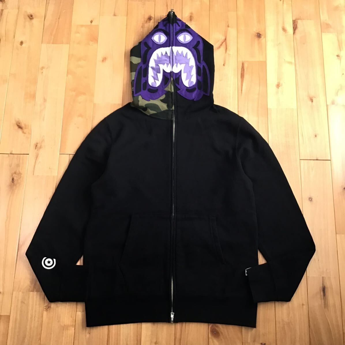 タイガー パーカー Mサイズ black a bathing ape BAPE camo Tiger full