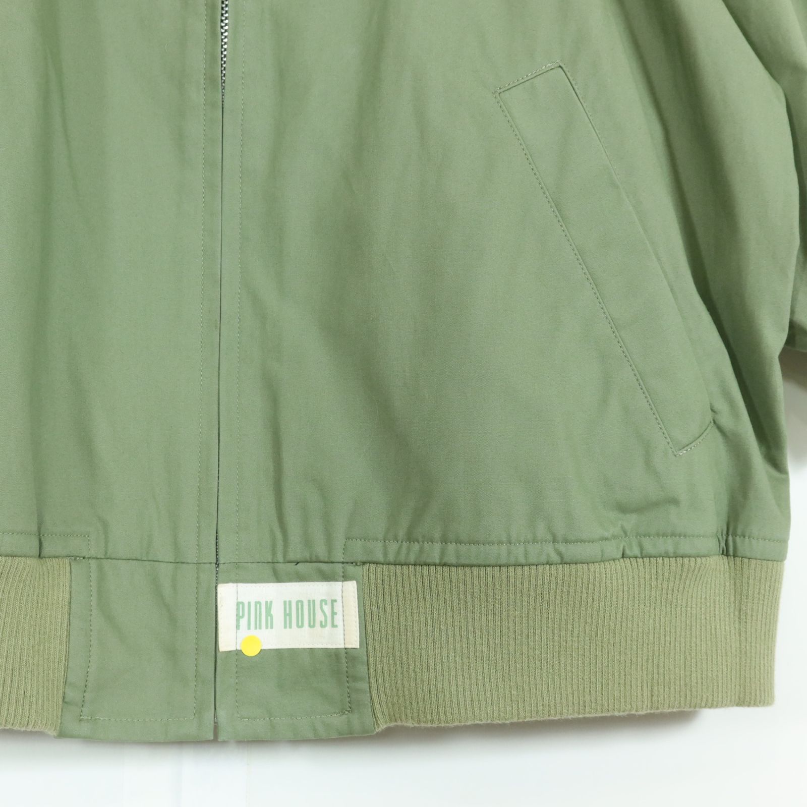 美品】ピンクハウス☆2023年製♪ジップアップブルゾン グリーン系