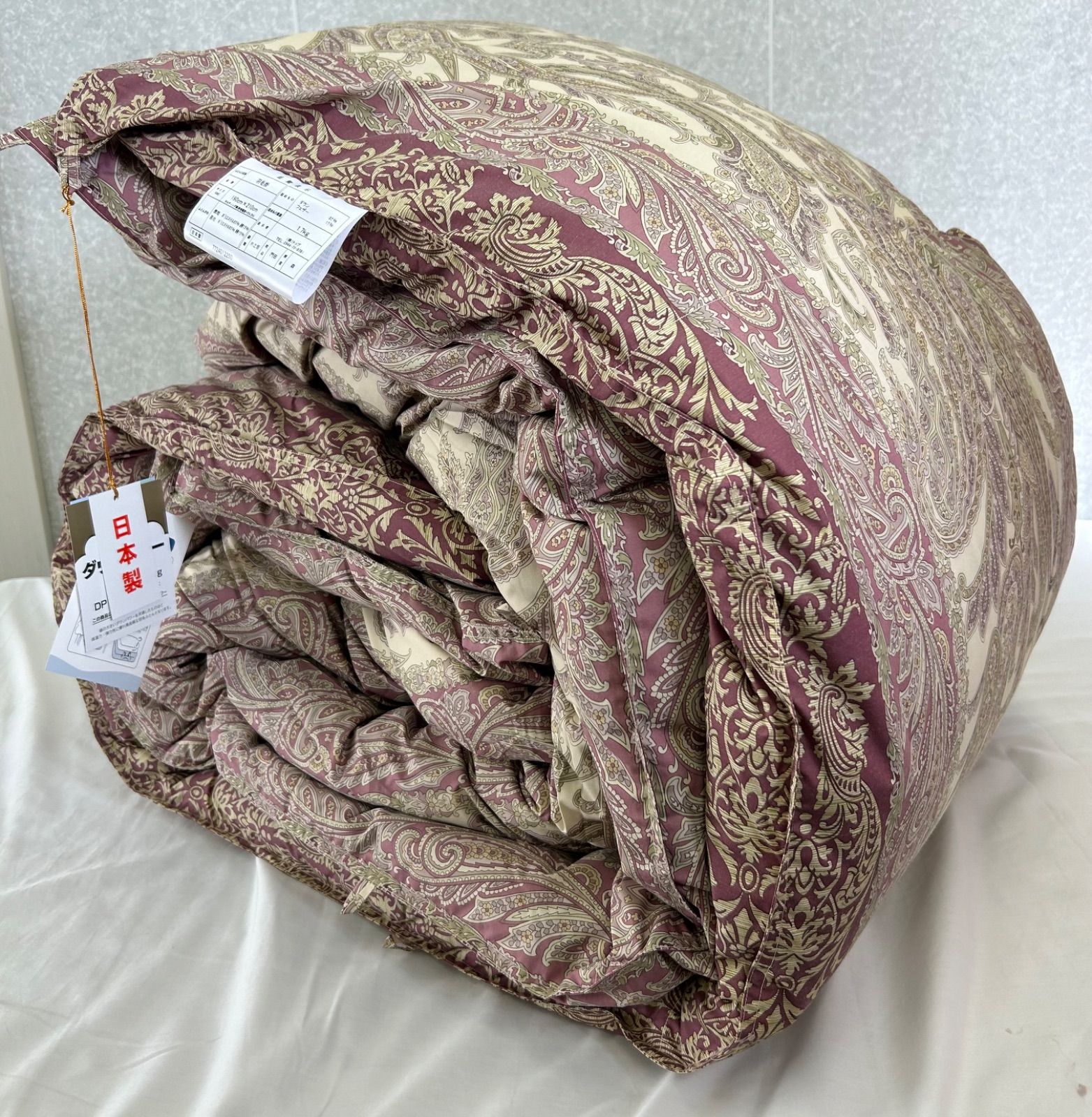 新品！TTC立体キルト羽毛掛布団 ダウン85% WL ダブルロングサイズ  