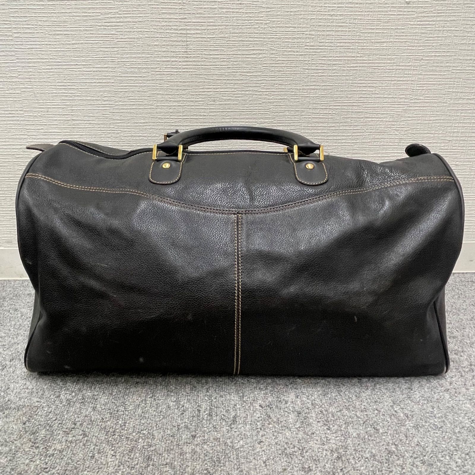 NPA】Dunhill ダンヒル ボストンバッグ レザー ブラック 黒