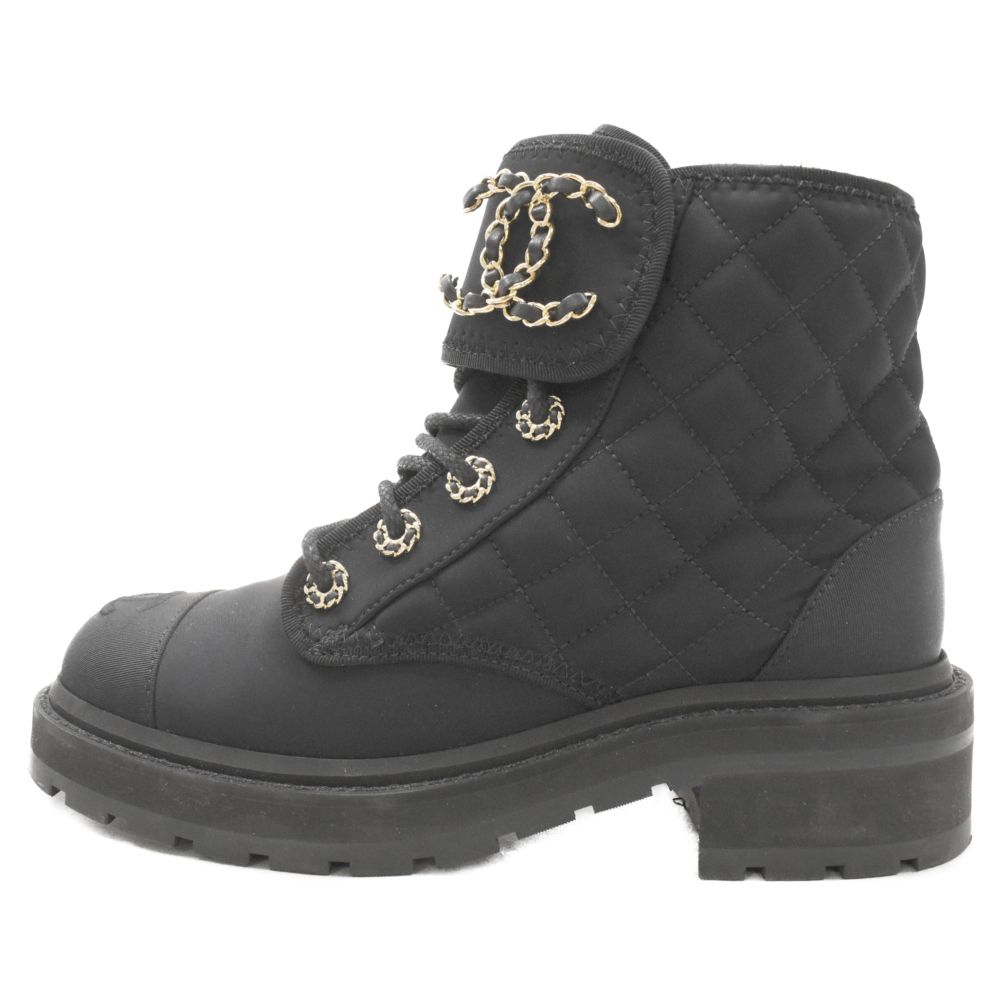 CHANEL (シャネル) ファブリック グログラン レースアップ