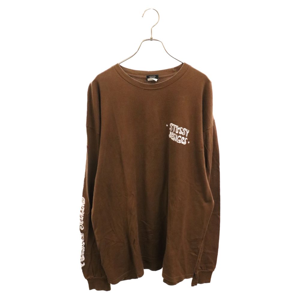 Stussy ブラウン 長袖カットソー M Stussy ブラウン 長袖カットソー M STUSSY (ステューシー) ロゴ